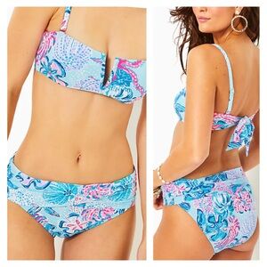 NWT Lilly Pulitzer Lagoon Sarong Bikini Bottoms Size 16 Bahamas Beachcomer